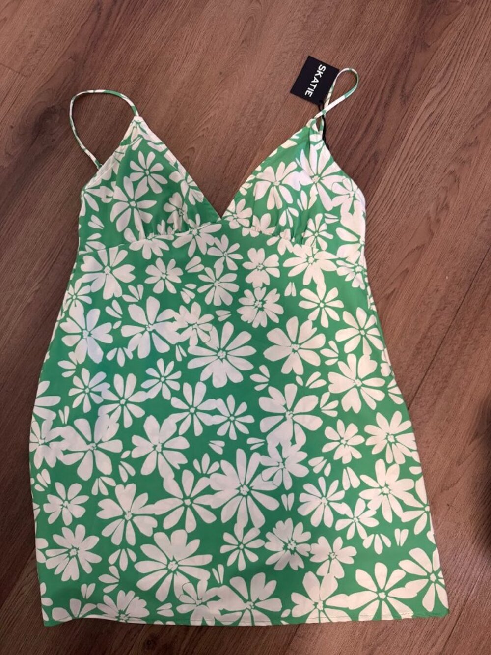 NWT SKATIE Mini Dress Green Floral Size Large